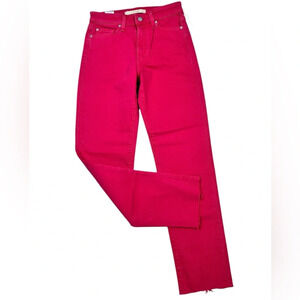 Joe’s Jeans pink high raise straight leg ankle jean, 5-pockets, 24W, NEW